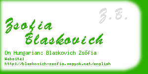zsofia blaskovich business card