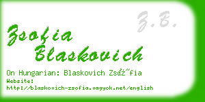 zsofia blaskovich business card